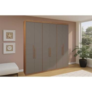 Imagem de Guarda Roupa Casal 6 Portas E 2 Gavetas Ph 1804 Carvalho/fendi - Herval