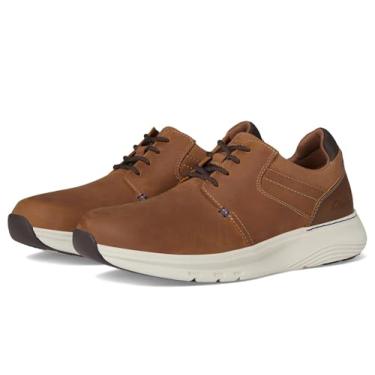 Imagem de Clarks Motion Trek Tênis masculino de bico liso, Couro marrom escuro, 47