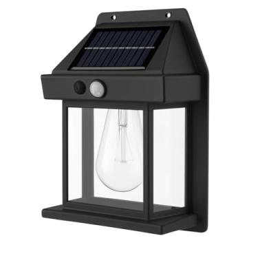 Imagem de Luminária Solar Externa Vintage com Sensor de Movimento e Acendimento Automático – Iluminação IP65 para Fachadas, Jardins e Áreas Externas | Storeasy