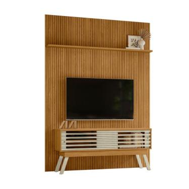Imagem de Rack com Painel para TV até 65 Polegadas New Premium 2 Portas Cumaru e Opala