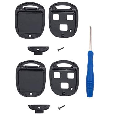 Imagem de Capa de chave de substituição de 3 botões para Lexus ES GS GX IS LS LX RX SC GX470 IS300 IS330 ES300 ES330 GS300 RX300 RX330 RX350 LX470 RX400h com chave de entrada sem chave (preto 2)