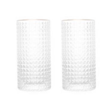 Imagem de Copo Altos Vidro Borda Dourada 400ml CJ 2 - Wolff