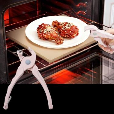 Imagem de Clipes de suporte de tigela antiqueimadura, pinça de panela quente, prato quente ou tigelas com comida para fora do forno de micro-ondas instantâneo