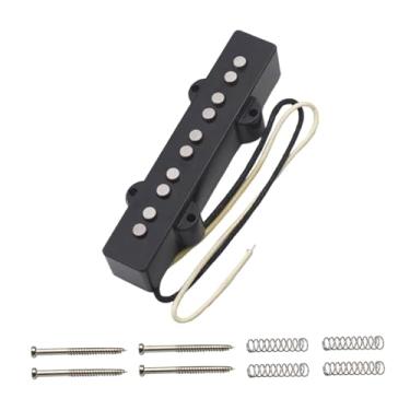 Imagem de KiBcsLic Captador de baixo, acessório para instrumento musical, portátil, profissional, fácil de instalar, leve e, pré-amplificador, captador e, Preto, Pescoço