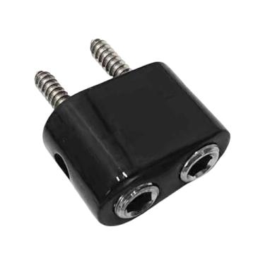 Imagem de KiBcsLic de ponte headless para guitarra com tailpiece, peças para ponte de guitarra, manutenção de metal à prova de ferrugem com chave de substituição, Fechadura de Enrolamento Preta