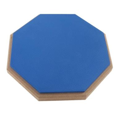 Imagem de Asixxsix Pad de prática de bateria, 8 polegadas, silencioso, antiderrapante e com amortecimento,versátil,em borracha de alta densidade,portátil,para iniciantes na prática de bateria (Azul)