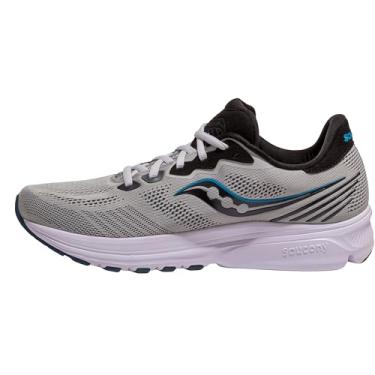 Imagem de Saucony Men's Ride 14 Running Shoe, Fog/Black/Storm, 11