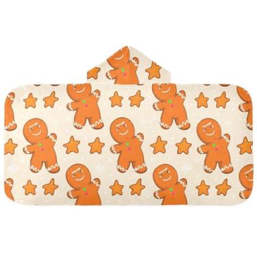 Imagem de Burbuja Toalha de banho com capuz de laço rosa para crianças, toalha de praia de pelúcia macia absorvente para chá de meninas e meninos 3-10 anos, 61 x 127 cm