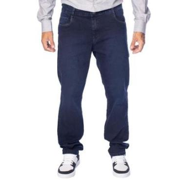 Imagem de Calça Jeans Masculina Pitt Slim Fit Costura Azul Escuro-Masculino