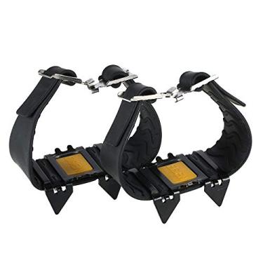 Imagem de 4 Tooth Crampons para caminhada de montanha gelo neve anti-derrapante tração no inverno ótimo entusiastas caminhantes esportistas trabalhadores caçadores pescadores com sacola transporte