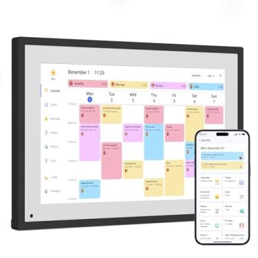 Imagem de Dragon Touch Calendário digital de 10,1 polegadas – tela sensível ao toque interativa, moldura digital inteligente para planejamento familiar, mesa de exibição de lareira, calendário digital sem