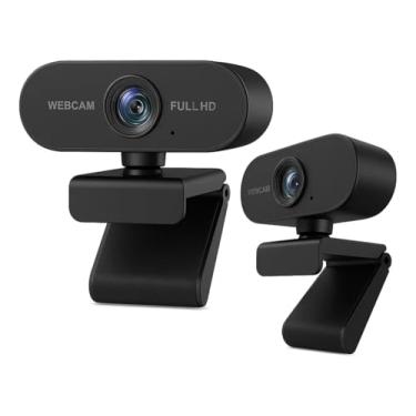 Imagem de Webcam Full HD 1080p, USB 2.0, Microfone Integrado, 360 Graus, Preta, 30 FPS, Compatível com Zoom, Teams, Skype