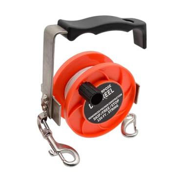 Imagem de YIJU Carretel de mergulho para mergulho autônomo, carretel multifuncional para pesca à deriva, SMB para, equipamento de para pesca em naufrágios, Laranja 150 Pés