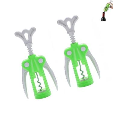 Imagem de PLAYTHROUGH Saca-rolhas Wing 2 pacotes, abridor de vinho com parafuso de cortiça para cozinha, restaurantes, bar (verde)