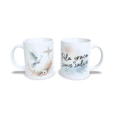 Imagem de Caneca de Cerâmica 325ml com Tema Páscoa, Ressurreição e Vida (17267)