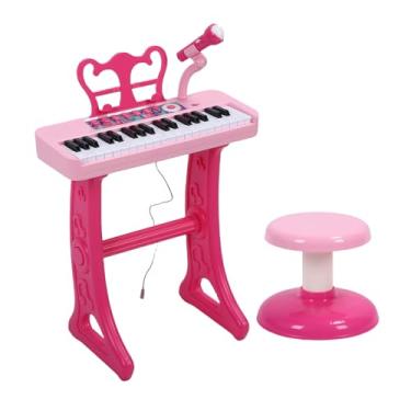 Imagem de Alomejor Teclado de Piano de Criança, 37 Piano Eletrônico Principal Com Fezes de Microfone, Kids Musical Learning Toy Com Palestrantes Duplos para Iniciantes