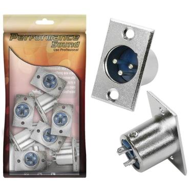 Imagem de 10X Plug Conector Canon Xlr Painel Macho Metal 3P  10 Pçs 