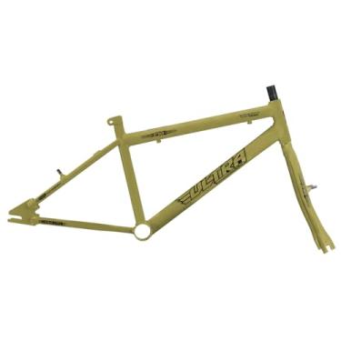 Imagem de Quadro Com Garfo em Aço Carbono Bicicleta Ultra Bike Masculino Aro 20 Verde Oliva Fosco