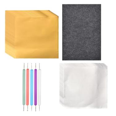 Imagem de Conjunto De Embossing Em Folha De Alumínio | Para Todas As Idades Com Base De Feltro | Conjunto de Artesanato para Relevo a Folia com Canetas - Para Projetos Escolares Artesanato De Feriados E Cartoes