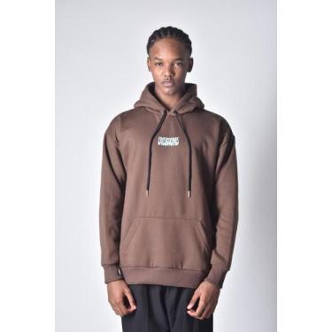 Imagem de Moletom Overcome Canguru Dripping Flower Marrom, GG