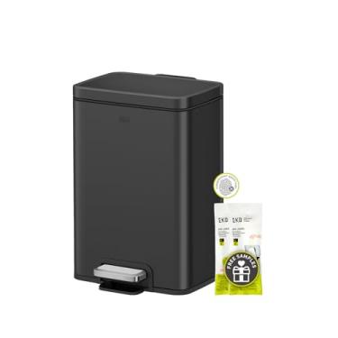 Imagem de LIXEIRA COM PEDAL EKO 12L MADISON, PRETO METÁLICO