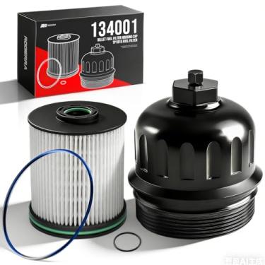 Imagem de Tampa da carcaça do filtro de combustível 134001 Billet e filtro de combustível TP1015 compatível com Chevy/GMC 2017-2024 6.6L L5P Duramax Diesel 2500HD 3500HD