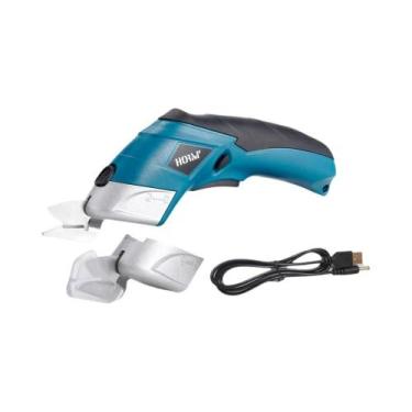 Imagem de Tesoura Elétrica Recarregável USB 3.6V Para Cortar Tecido, Couro, Pape