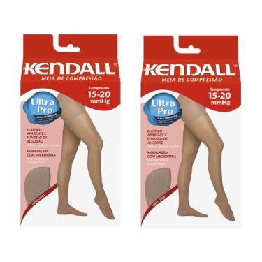 Imagem de Kit com 2 Meias calça Kendall Média Compressão 1631, GG, Mel