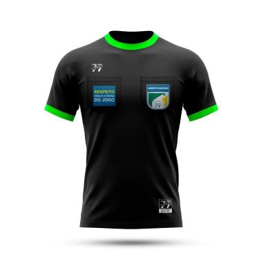 Imagem de Camiseta Árbitro Futebol Profissional Dry Com Bolso-Masculino
