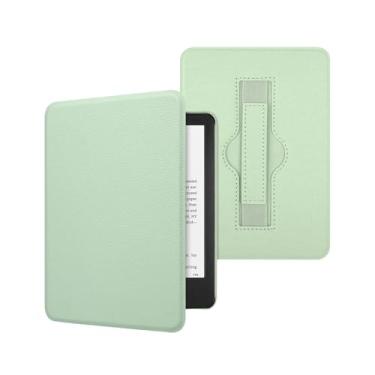 Imagem de Capa para Kindle Paperwhite de 7 polegadas (12ª geração - 2024) e Kindle Colorsoft Signature Edition 2024 – Capa protetora fina com alça automática para hibernar/despertar e mão - verde agave-1