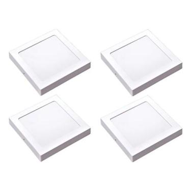Imagem de Kit 4 Painel LED Sobrepor Quad Luz Neutra 4000K 24W 29cm - KIT4PAINELS