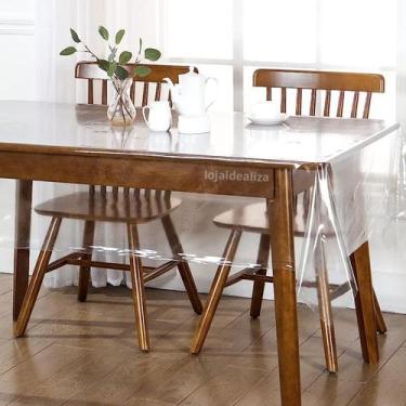 Imagem de Toalha Mesa Plástico Transparente 12 Lugares 1,40x3,50 - IDEALIZA