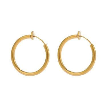 Imagem de Clipe De Orelha De Aço Inoxidável De 2mm Para Mulheres, Brincos Falsos