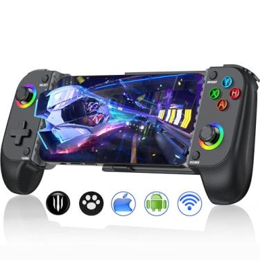 Imagem de Controle de telefone para iPhone/Android com joystick Hall, controle sem fio para iPhone compatível com Xbox Game Pass, PlayStation, Steam Link, Call of Duty, Cloud Android iOS Controller