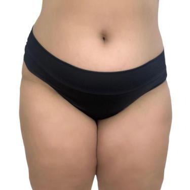 Imagem de Calcinha Fio Duplo Plus Size Tanga Grande - c8 Carminha, Preto, 50