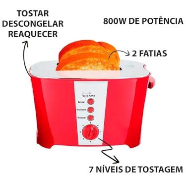 Imagem de Torradeira Premium Inox 110V – 7 Níveis de Tostagem com Bandeja de Migalhas, Ideal para Café da Manhã e Desjejum Doméstico
