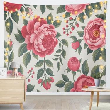 Imagem de Flor para decoração de parede de quarto, tapeçaria engraçada para pendurar na sala de estar, dormitório, decoração de casa - 86 x 102 cm A55