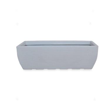 Imagem de Vaso De Planta Jardineira De Polietileno 80X30 Cinza Claro