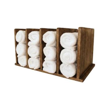 Imagem de Organizador de toalhas para armário: banheiro e armário embaixo da pia, toalhas de praia e mão e suporte de panos de lavagem, organizadores de armário e armazenamento para economia de espaço