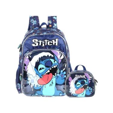Imagem de Kit Lilo Stitch Mochila Costas + Lancheira Térmica Menino - Luxcel, az