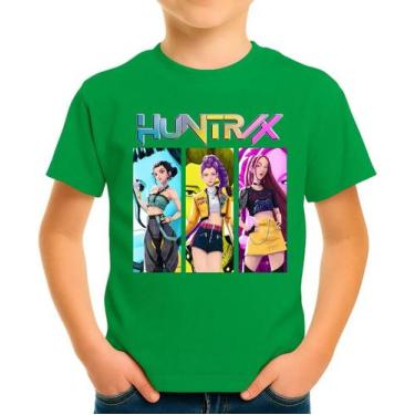 Imagem de Camiseta Camisa Infantil Juvenil Menina Menino Huntrix Guerreiras do K