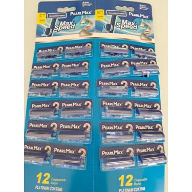 Imagem de APARELHO DE BARBEAR CARTELA COM 24 UNIDADES, NAO ELETRICO, DE CABO DE PLASTICO COM CABECA FIXA E LAMINAS DE ACO INOXIDAVEL DUPLO COR: AZUL