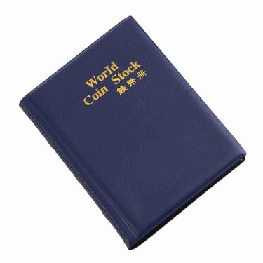 Imagem de Generic Álbum de Armazenamento de Moedas Mundial 120 Bolsos 10 Páginas Mini Porta-Moedas Livro Ideal para Colecionadores de Em Movimento PVC Azul/vermelho/preto/verde 4.3 * 6.1" (Azul)