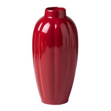 Imagem de Wswqop Vaso de Cerâmica Vermelho para Mesa, Vaso de Cerâmica Criativo para Flores, Vasos Decorativos para Casa, Cozinha, Mesa de Centro, Quarto.