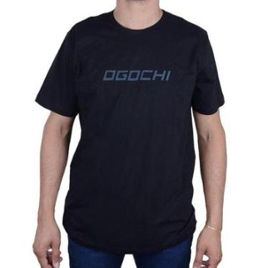 Imagem de Camiseta Masculina Ogochi Slim Preta - 00653-Masculino
