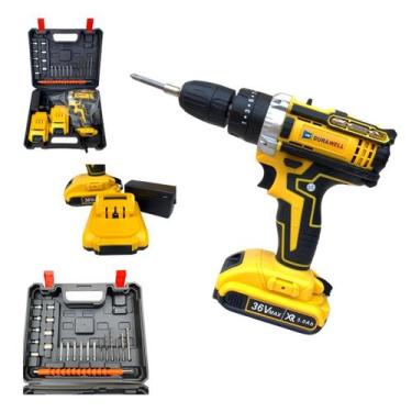 Imagem de Parafusadeira Furadeira Impacto Sem Fio 36v Bivolt 2 Bateria - Durawel