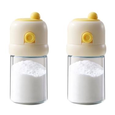 Imagem de Garrafa de Vidro Spray para Cozinha Porta Azeite Porta Oleo Dispensing Bottle Azeiteiro Galeteiro de Vidro Azeite e Vinagre para Temperos e Uso Diário (Saleiro de cozinha-2pcs)