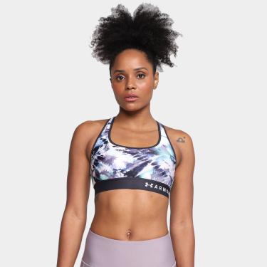 Imagem de Top Under Armour Mid Crossback Print Média Sustentação-Feminino
