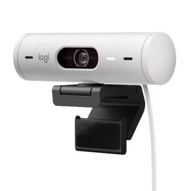 Imagem de Webcam + Suporte Logitech Brio 500 Full HD, 1080p, 30 FPS, com Microfones Duplos, USB, - 960-001426-Unissex