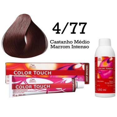 Imagem de Tonalizante Color Touch 4.77 Castanho Médio Marrom Intenso Emulsão Ox 